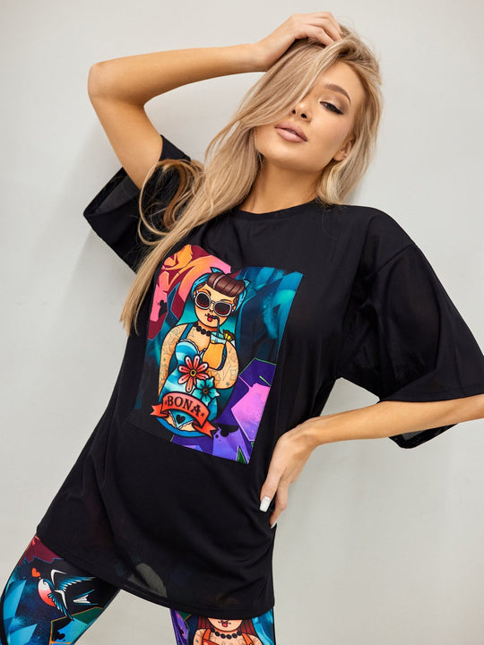 Oversize T-shirt Pin-up Girl - One size